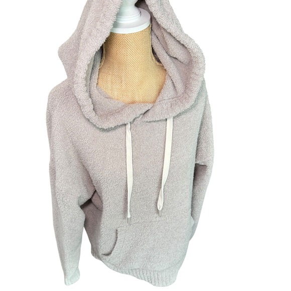 UGG Women's Gray Fuzzy Fleece Pullover Hoodie Sweatshirt Cozy Loungewear Small - Picture 2 of 9